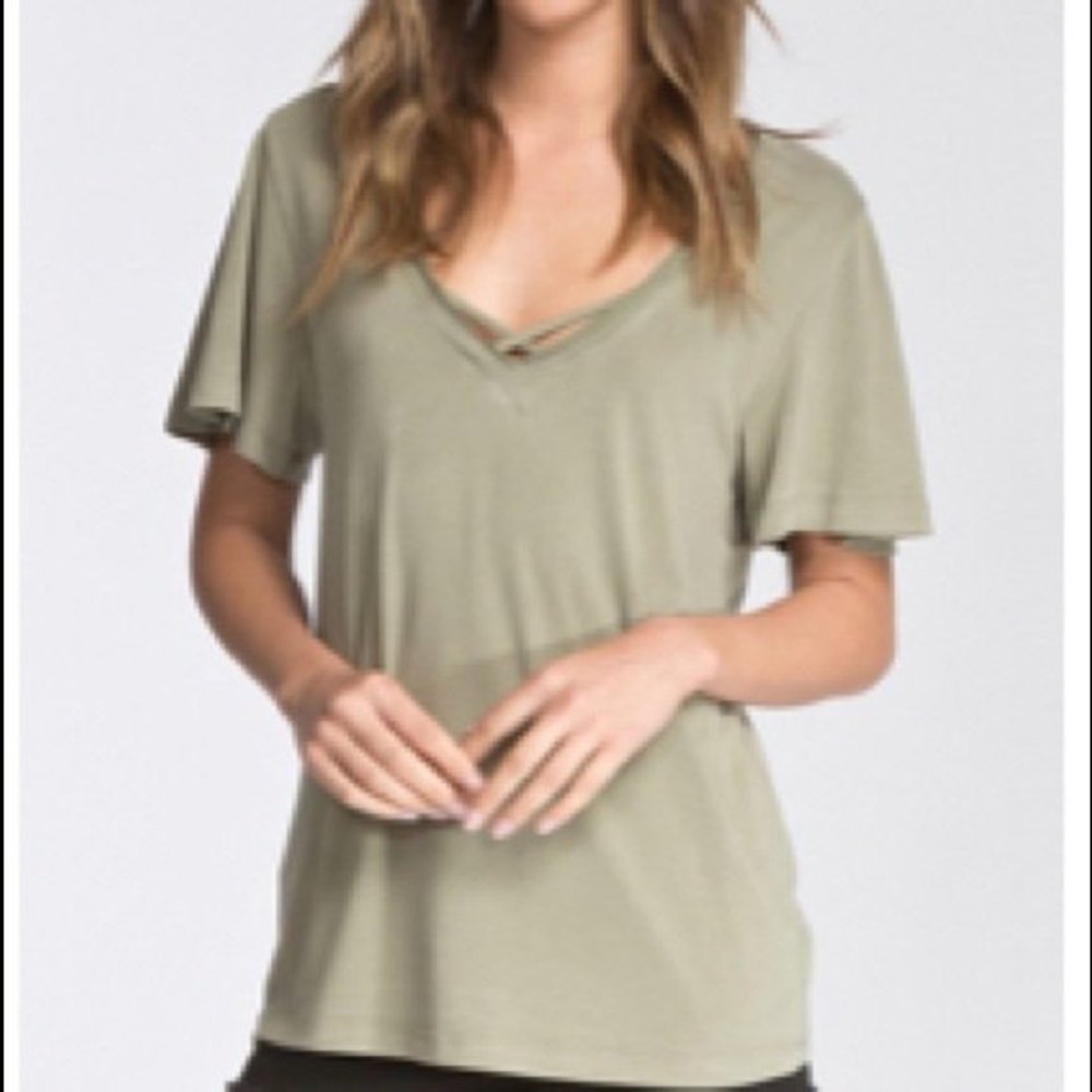Distressed V-neck Tee
